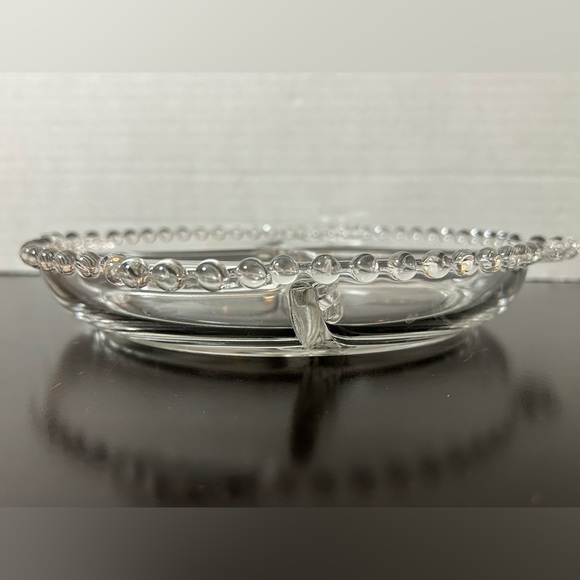 Imperial Glass Candlewick 4 Part Swirl Divided Snack Dish w/4 Handle Relish - Picture 8 of 10